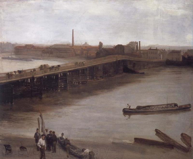 James Mcneill Whistler Brown and Silver Old Battersea Bridge Spain oil painting art